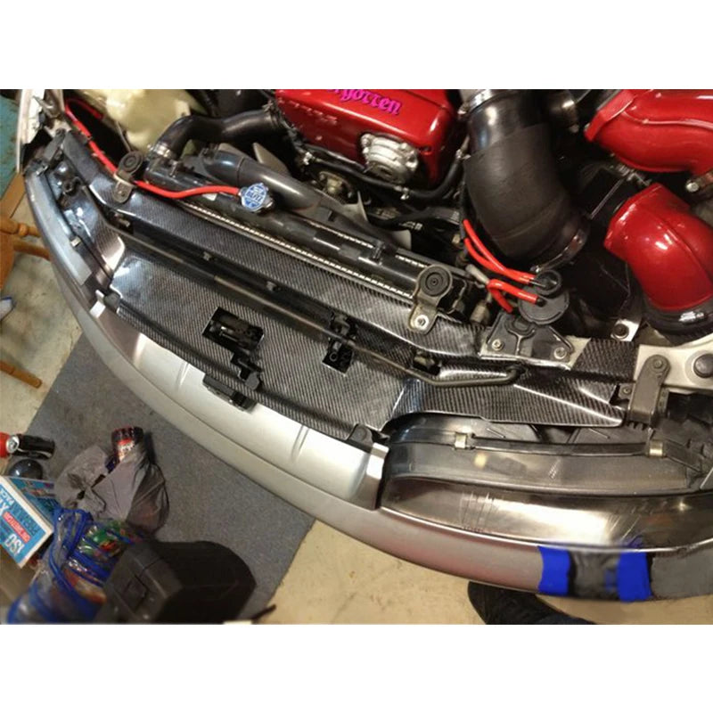 Carbon Kühlerabdeckung im Garage Defend Style für Nissan Skyline R33 (1993–1998) – Echt-Carbon Radiator Cooling Panel Hochglanz