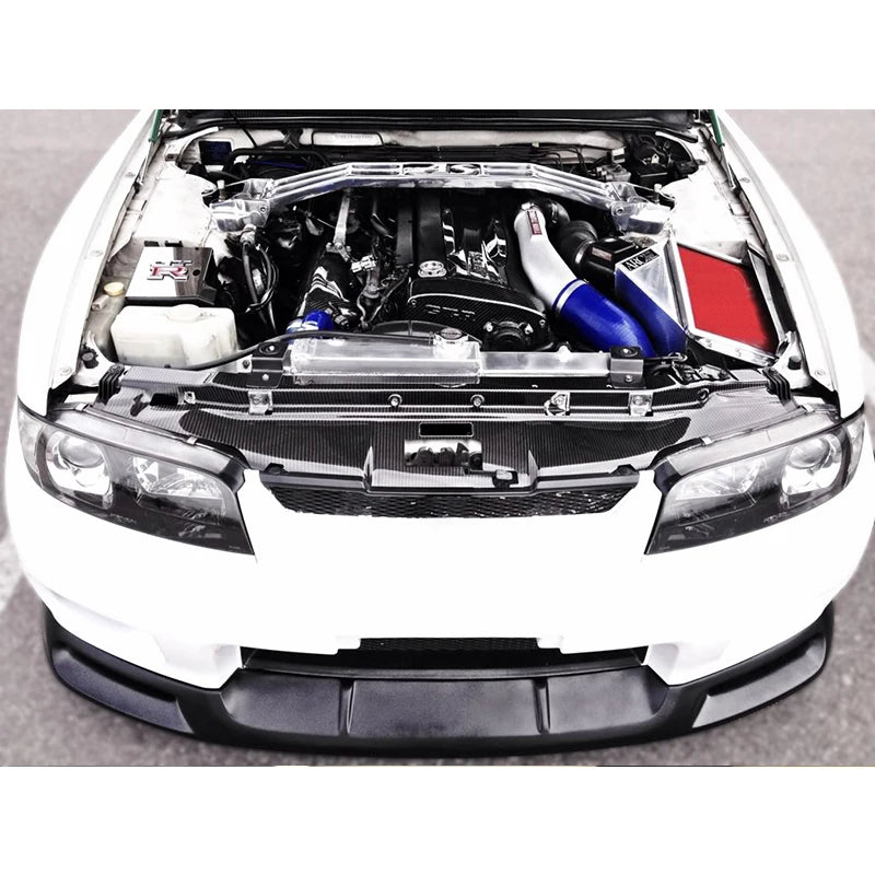 Carbon Kühlerabdeckung im Garage Defend Style für Nissan Skyline R33 (1993–1998) – Echt-Carbon Radiator Cooling Panel Hochglanz