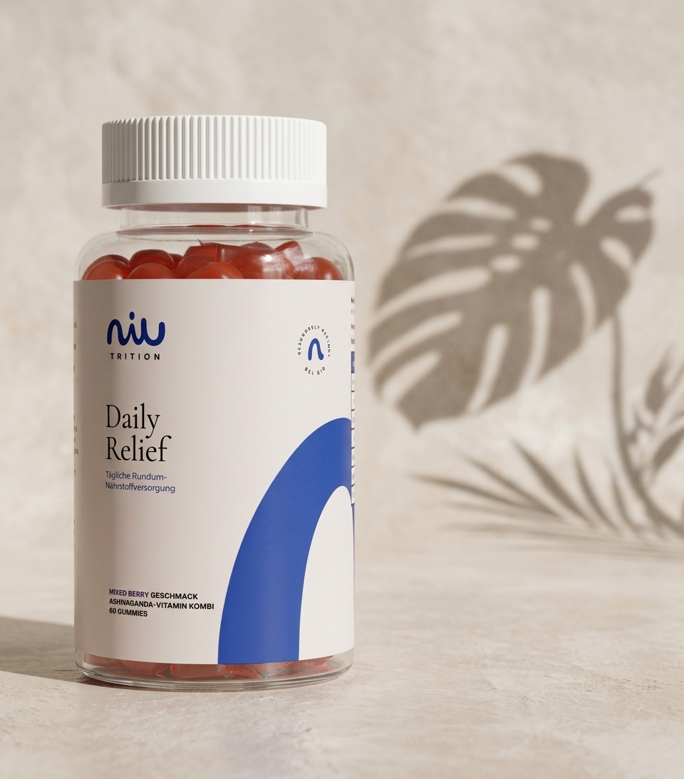 Daily Relief - Ashwagandha Gummies 300 + Vitamin B6,- 60 Stk - Beeren Geschmack