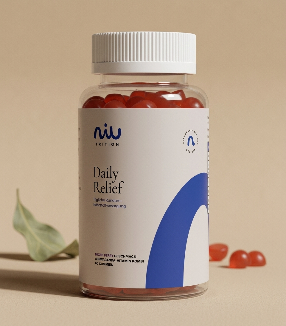 Daily Relief - Ashwagandha Gummies 300 + Vitamin B6,- 60 Stk - Beeren Geschmack