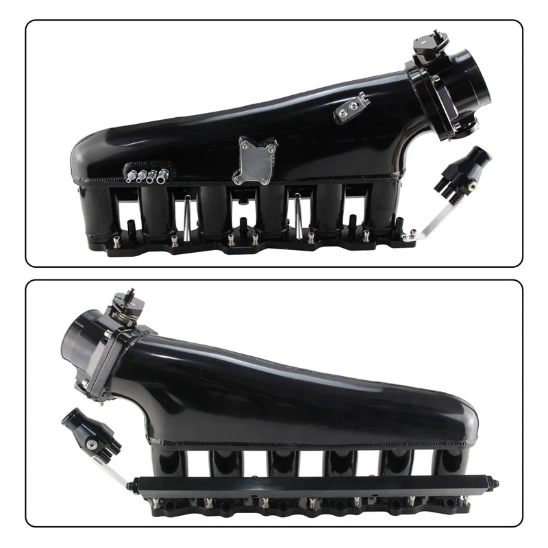 Ansaugbrücke + Kraftstoffrail + 90mm Drosselklappe für Nissan Skyline R32 RB20DET (1989–1994) – Aluminium Billet Intake Kit für RB20 2.0L Turbo