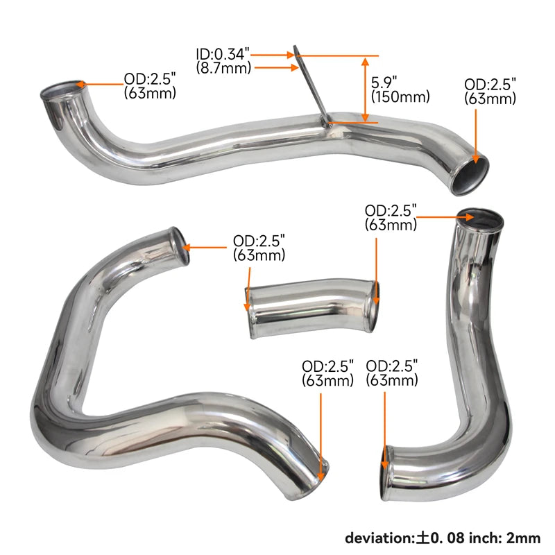 Front Mount Ladeluftkühler Kit mit Aluminiumrohren für Nissan Skyline R32 R33 R34 GTST RB20DET / RB25DET (1989–2001) – Blau / Schwarz / Rot