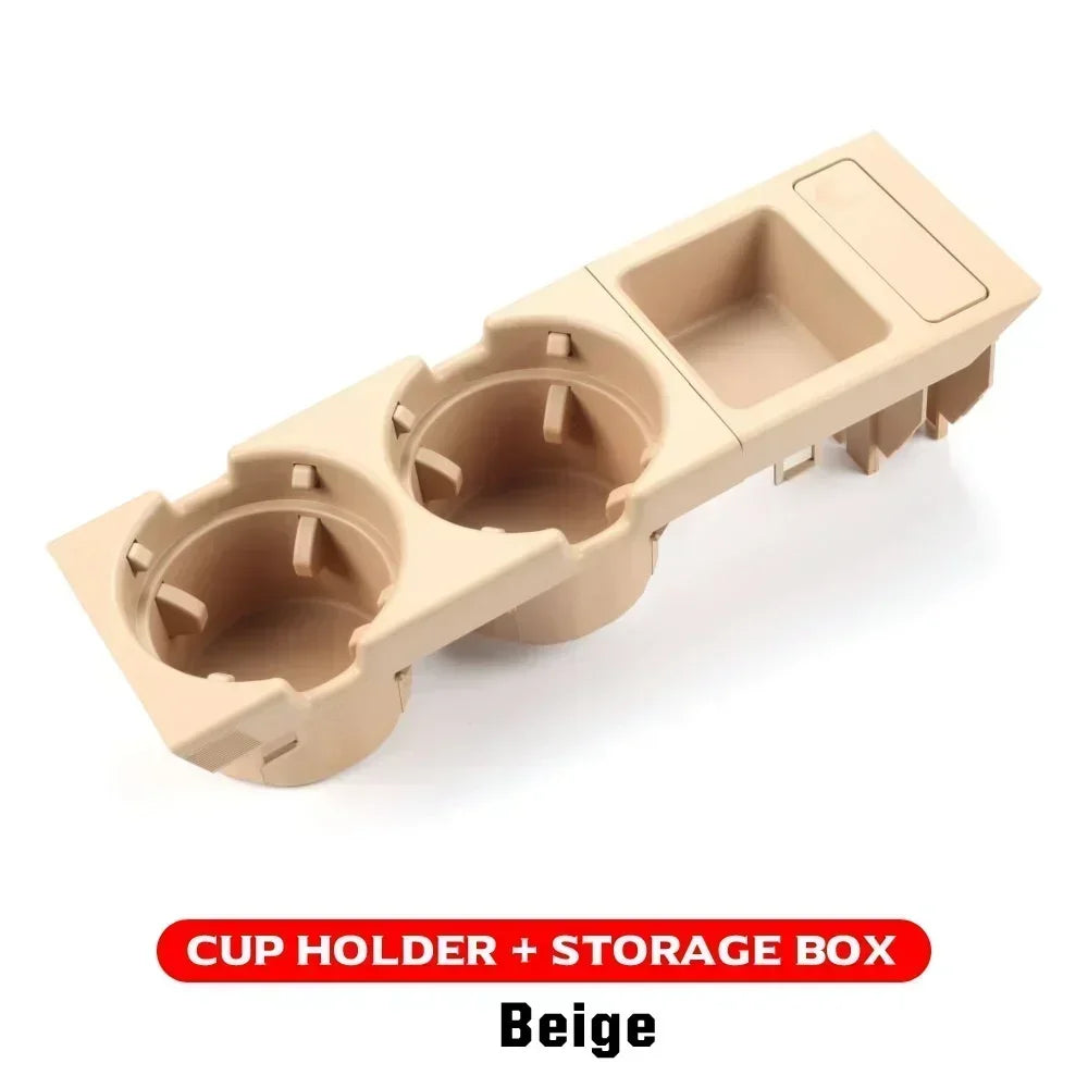 Doppelter Getränkehalter / Ablagefach Mittelkonsole für BMW 3er E46 (1998–2006) – Cup Holder + Münzfach, Ersatz für OEM 51168217953 / 51168217955