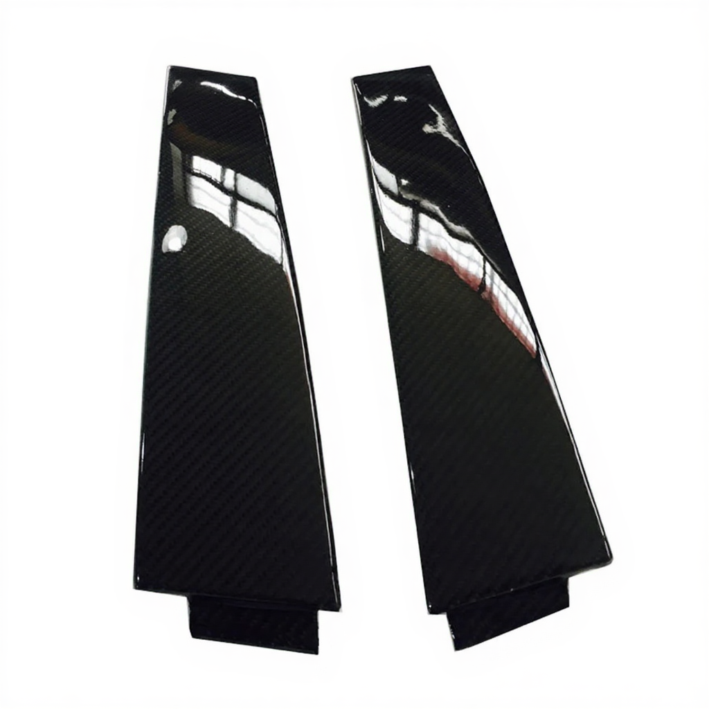 Carbon B-Säulen Abdeckung – Ersatztyp Passend für Nissan Skyline R33 Glänzende B-Säulen-Verkleidung / Tuning-Seitenfenster-Zierleiste