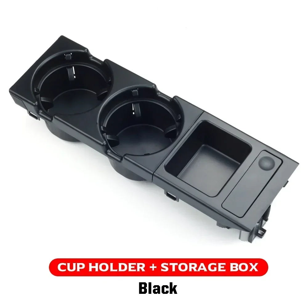 Doppelter Getränkehalter / Ablagefach Mittelkonsole für BMW 3er E46 (1998–2006) – Cup Holder + Münzfach, Ersatz für OEM 51168217953 / 51168217955