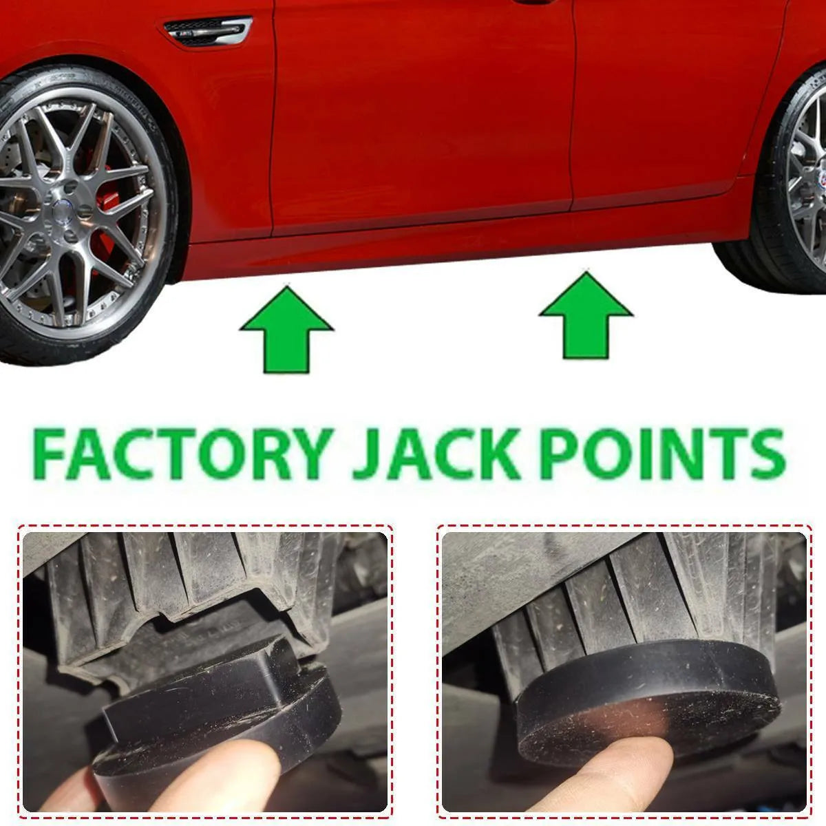 Universal Gummi Wagenheberaufnahme / Jack Pad Adapter für BMW – Hebepunkt-Schutz für E46 E90 F30 F10 X1 X3 X6 Z4 Z8 u.v.m.