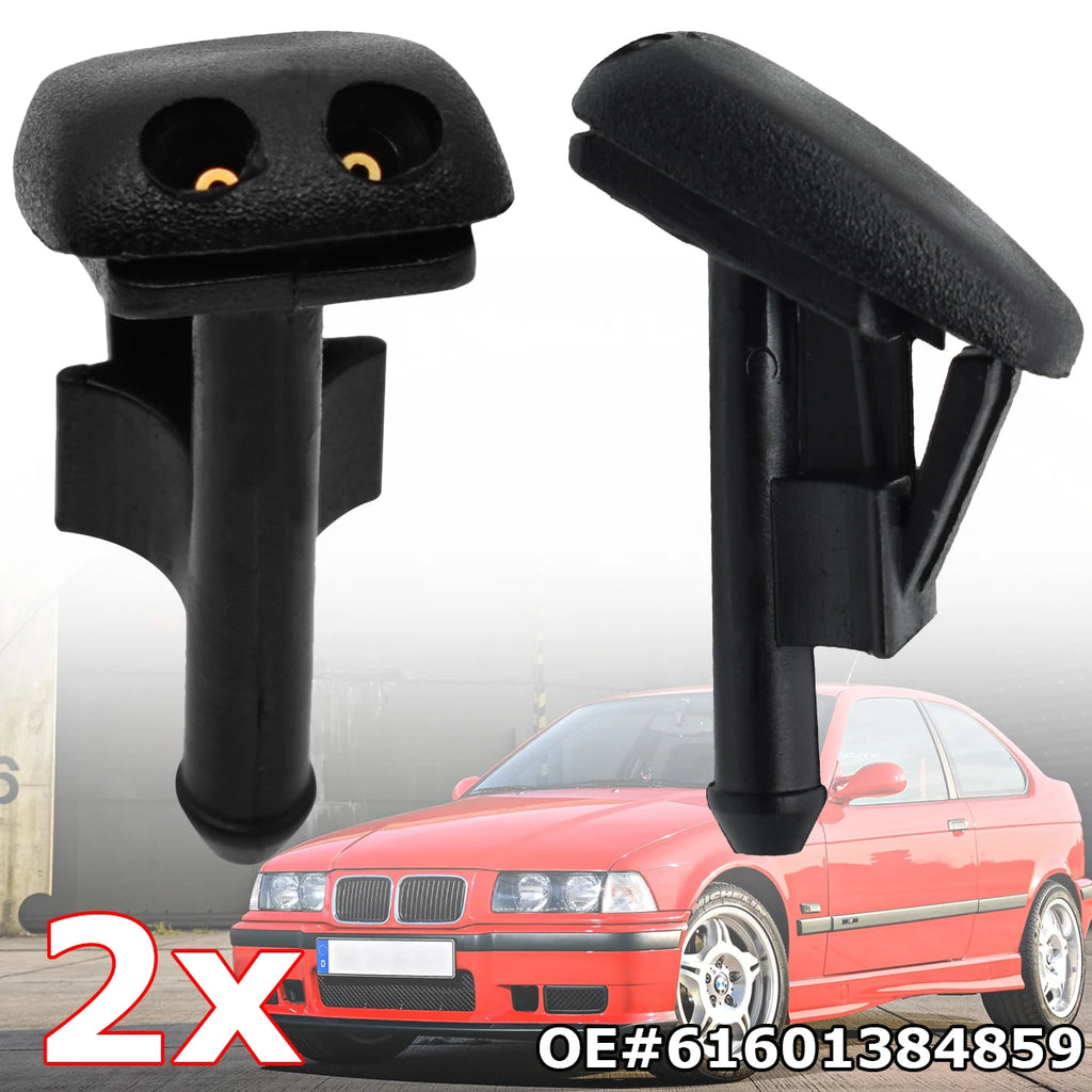 2x Scheibenwaschdüsen Front für BMW E36 3er 318i 323i 325i 328i M3 Z3 (1990–2000) – Ersatz für OE 61601384859 – Hochwertiger ABS Kunststoff