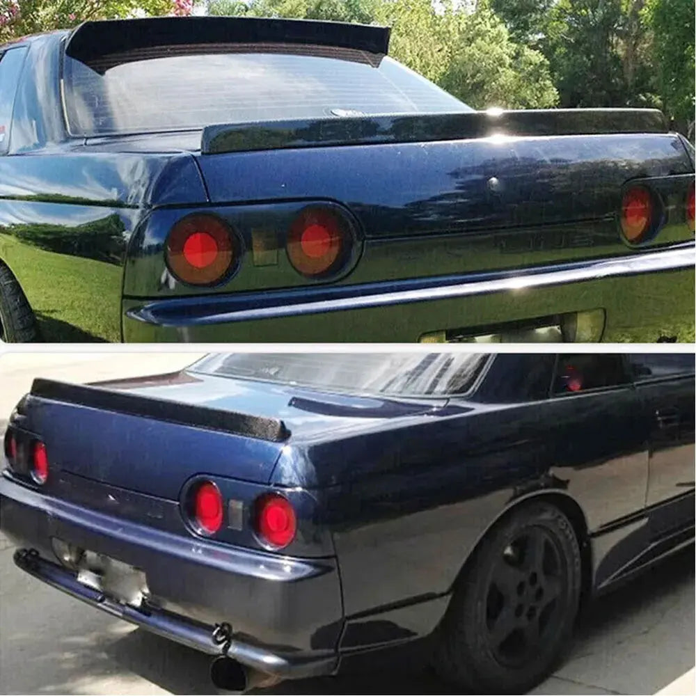 Carbon Heckspoiler / Kofferraumlippe im Nismo-Stil für Nissan Skyline R32 GTR (1989–1994) – 2x2 Twill Echt-Carbon, Hochglanz-Finish