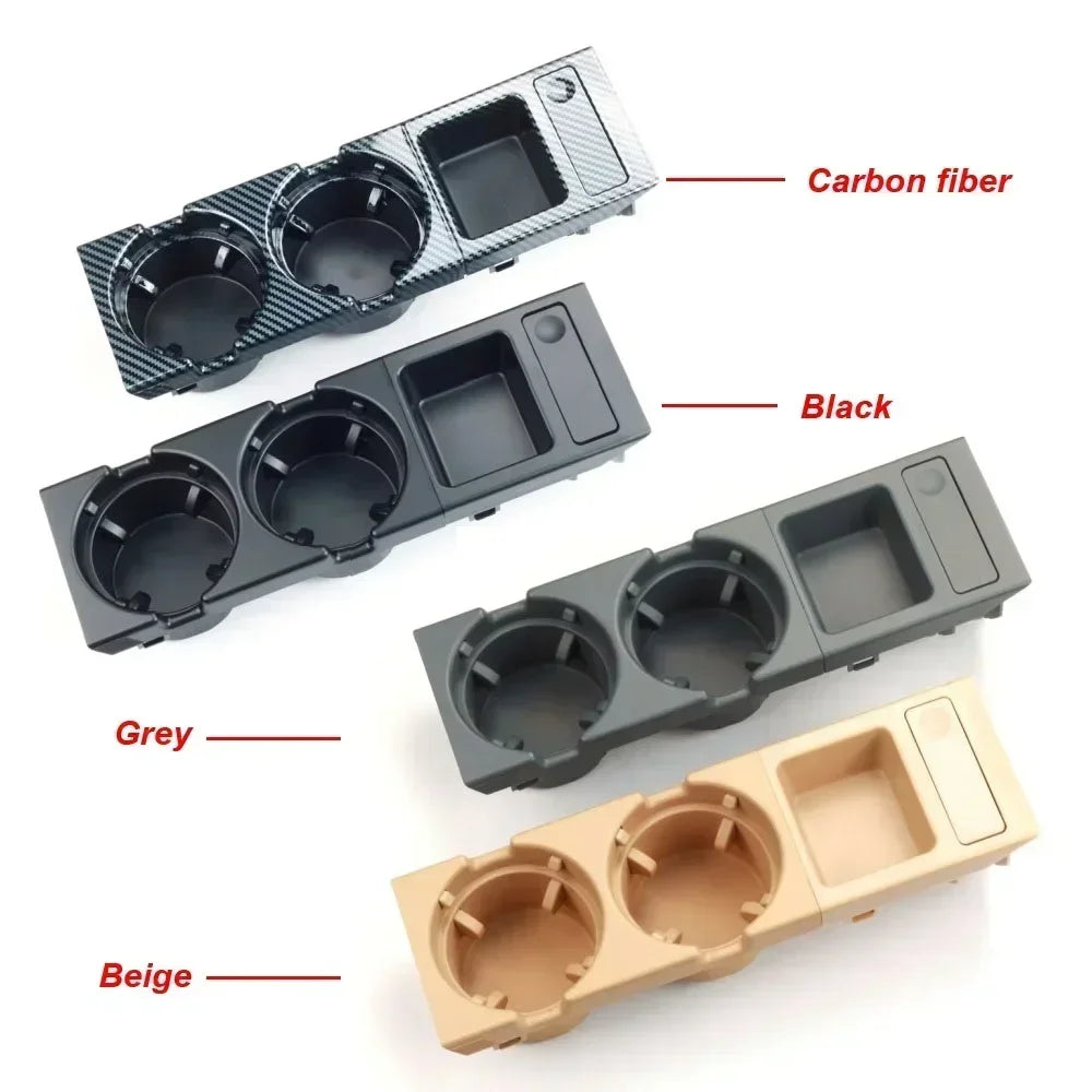 Doppelter Getränkehalter / Ablagefach Mittelkonsole für BMW 3er E46 (1998–2006) – Cup Holder + Münzfach, Ersatz für OEM 51168217953 / 51168217955
