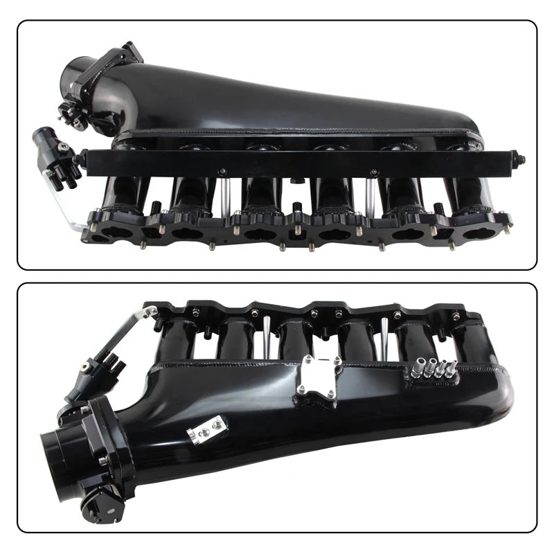 Ansaugbrücke + Kraftstoffrail + 90mm Drosselklappe für Nissan Skyline R32 RB20DET (1989–1994) – Aluminium Billet Intake Kit für RB20 2.0L Turbo