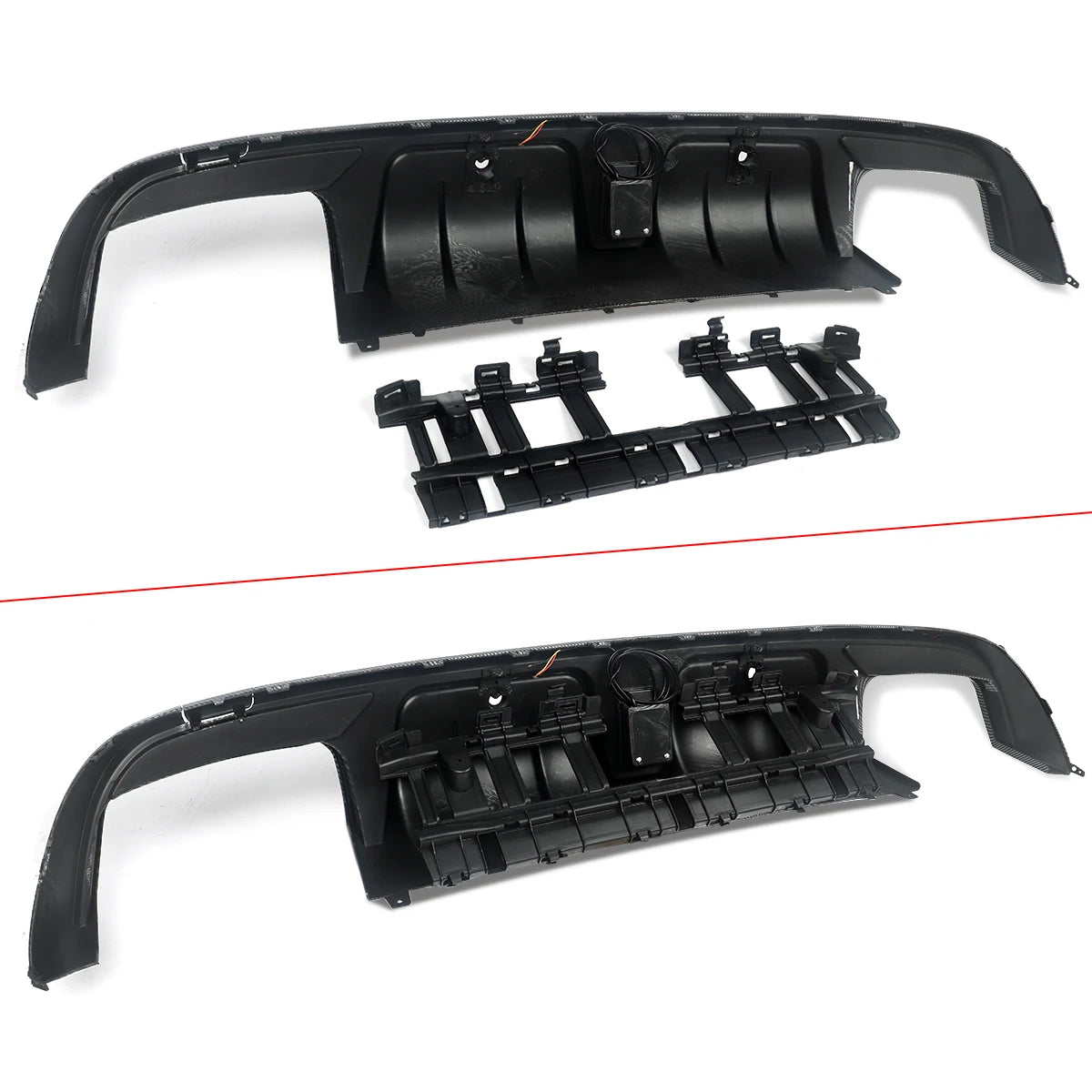 Heckdiffusor im Carbon-Look oder Schwarz für Mercedes C63/C63S/C43 AMG W205 Limousine (2015–2021) – inkl. Endrohrblenden