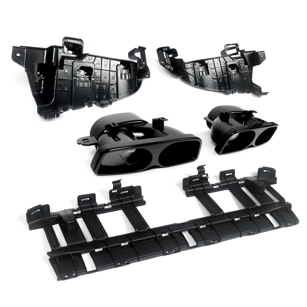 Heckdiffusor im Carbon-Look oder Schwarz für Mercedes C63/C63S/C43 AMG W205 Limousine (2015–2021) – inkl. Endrohrblenden