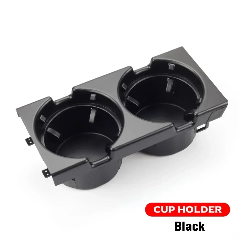 Doppelter Getränkehalter / Ablagefach Mittelkonsole für BMW 3er E46 (1998–2006) – Cup Holder + Münzfach, Ersatz für OEM 51168217953 / 51168217955