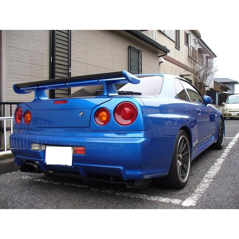 Hinterer Spoiler / Hoher Spoilerfuß für Nissan Skyline R34 GTR – Modifizierter Dachflügel aus Carbonfaser und Harz – Auto Tuning Zubehör