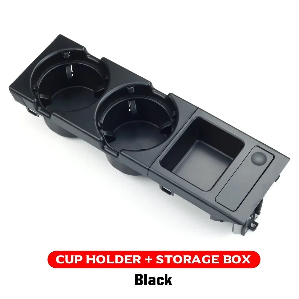 Doppelter Getränkehalter / Ablagefach Mittelkonsole für BMW 3er E46 (1998–2006) – Cup Holder + Münzfach, Ersatz für OEM 51168217953 / 51168217955