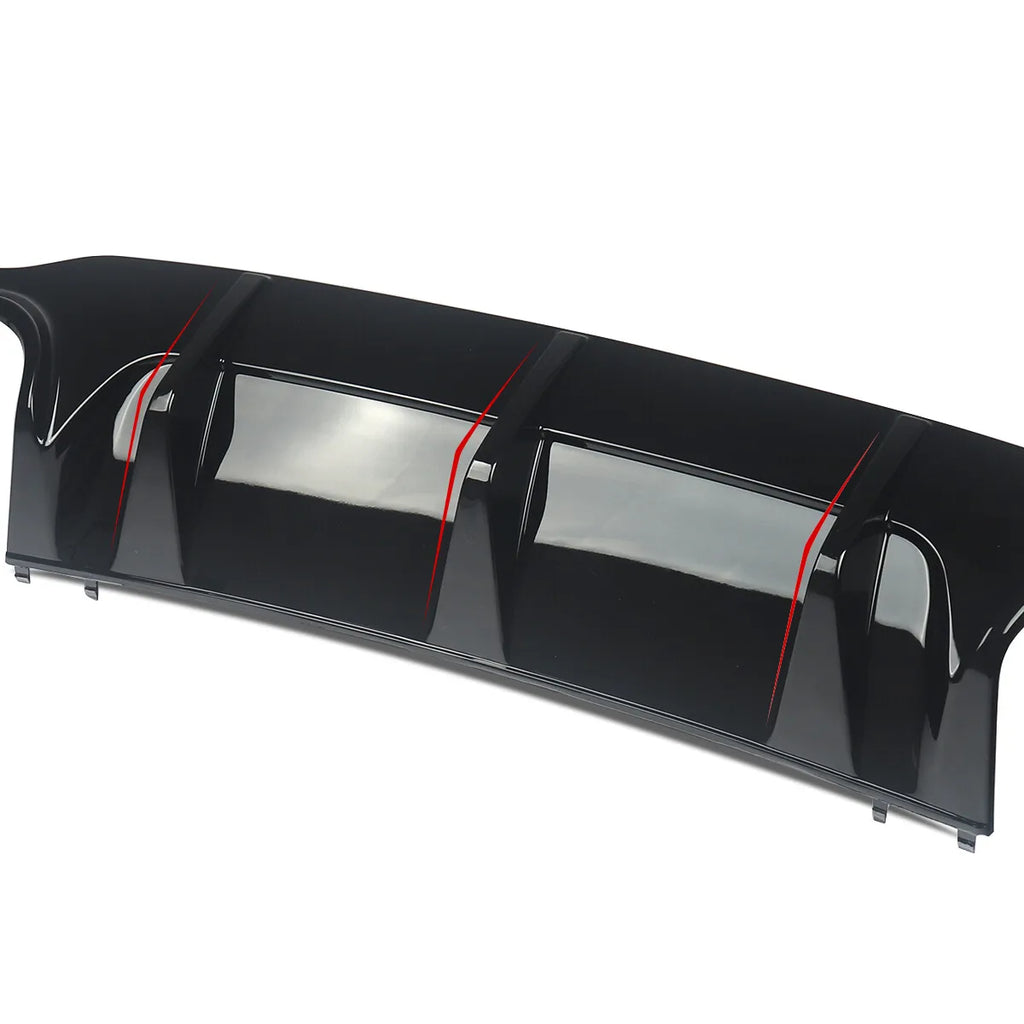 Heckdiffusor im C63 Style für Mercedes-Benz C-Klasse W204 / C204 (Facelift 2012–2015) – Schwarzer Diffusor für AMG Stoßstange