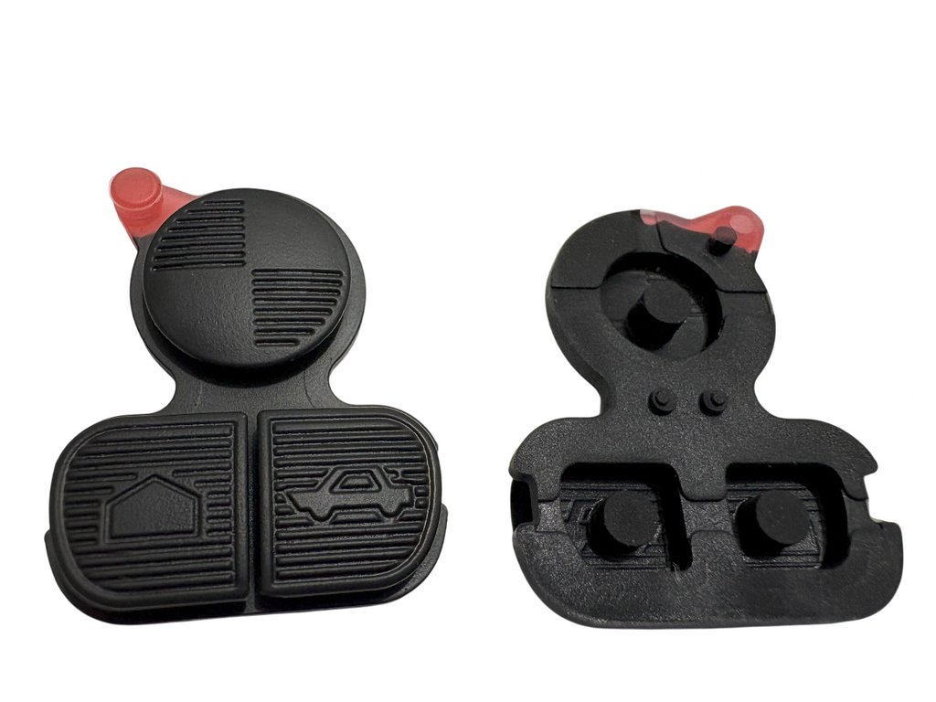 1x Ersatz-Gummipad für BMW Autoschlüssel Fernbedienung (3 Tasten) – E36 E38 E39 X3 X5 Z4 Z8 – inkl. Leitfolie – Hochwertiges Aftermarket-Produkt