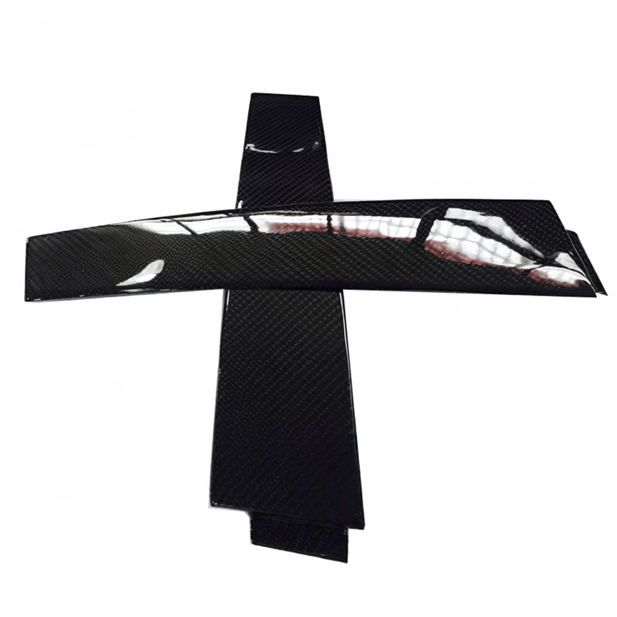 Carbon B-Säulen Abdeckung – Ersatztyp Passend für Nissan Skyline R33 Glänzende B-Säulen-Verkleidung / Tuning-Seitenfenster-Zierleiste